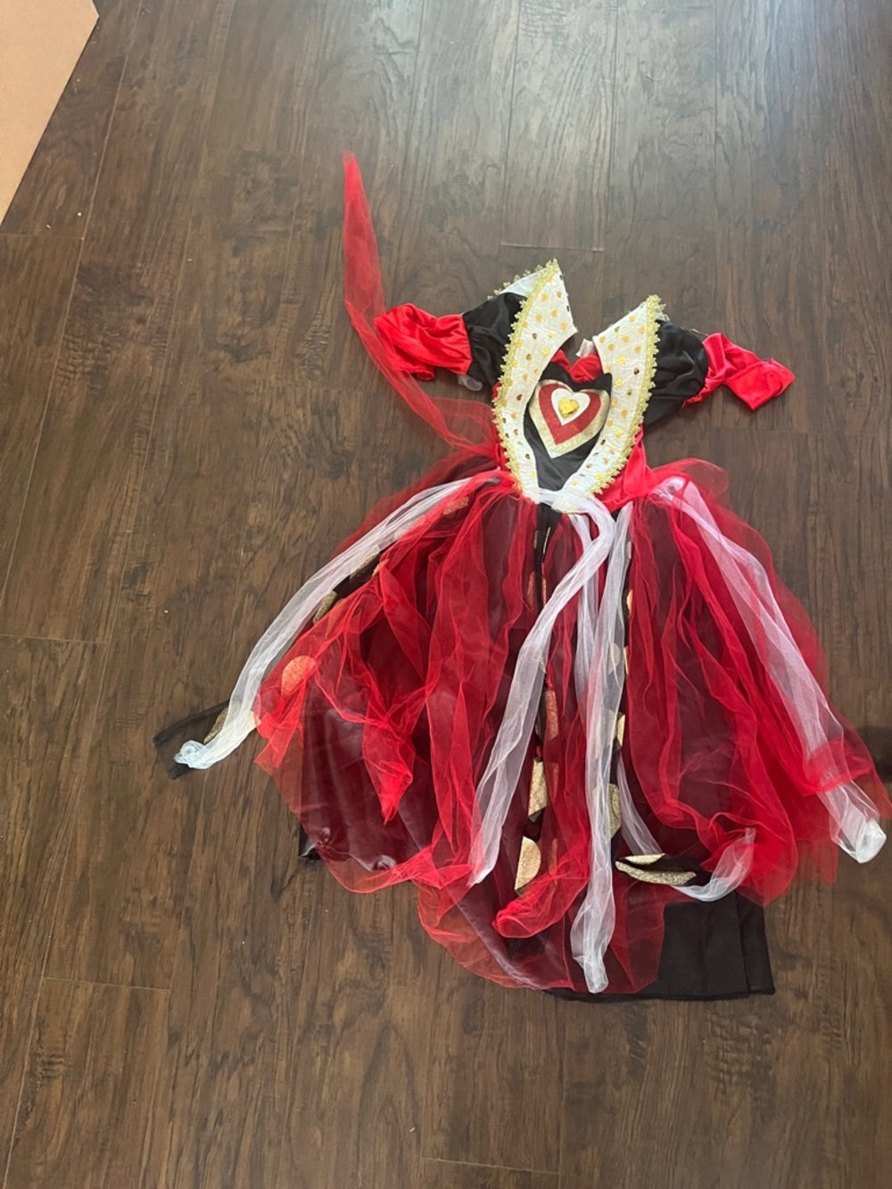 Queen of Hearts Kids Costume Dress - Red & Black